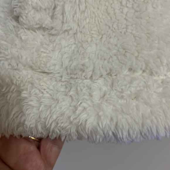 TOMMY HILFIGER Winter White Full Zip Plush Sherpa Fleece Vest, Sz Small, GUC. - Picture 5 of 8